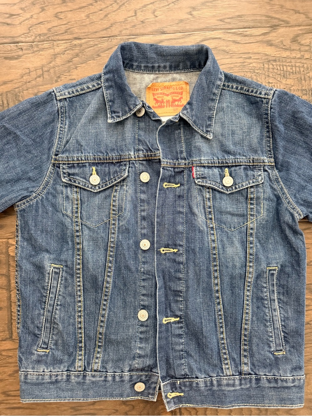 Levi's Blue Denim Trucker Jacket for Kids Size Medium